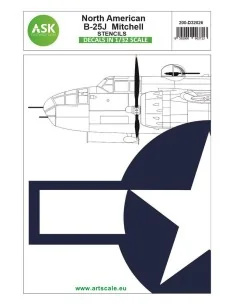 N.A. B-25J Mitchell stencils, 1/32 - Art Scale Kit 200-D32026
