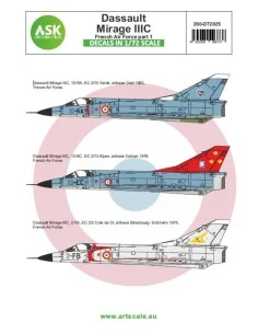 Mirage IIIC French Air Force part 1, 1/72 - Art Scale Kit 200-D72025