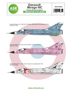 Mirage IIIC French Air Force part 2, 1/72 - Art Scale Kit 200-D72026