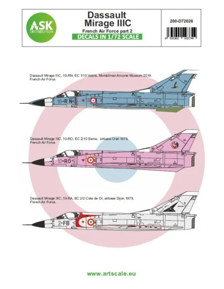 Mirage IIIC French Air Force part 2, 1/72 - Art Scale Kit 200-D72026