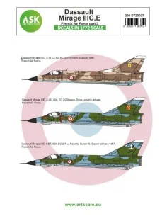 Mirage IIIC/E French Air Force part 3, 1/72 - Art Scale Kit 200-D72027