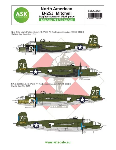 B-25J Mitchell part 6 - US Dogface Squadron Watch Copier & Willie, ...