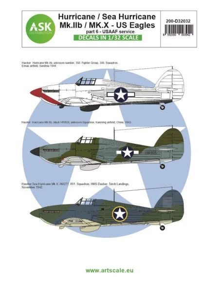Hawker Hurricane Mk.IIB / Mk.X part 6 - US Eagles, 1/32 - Art Scale...