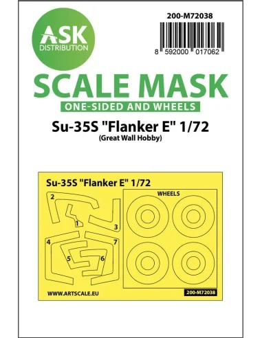 Su-35S Flanker E one-sided painting mask for Great Wall Hobby, 1/72...