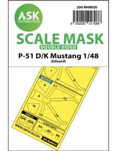 P-51D/K Mustang double-sided mask for Eduard, 1/48 - Art Scale Kit ...