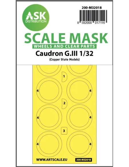 Caudron G.III double-sided express masks for CSM, 1/32 - Art Scale ...