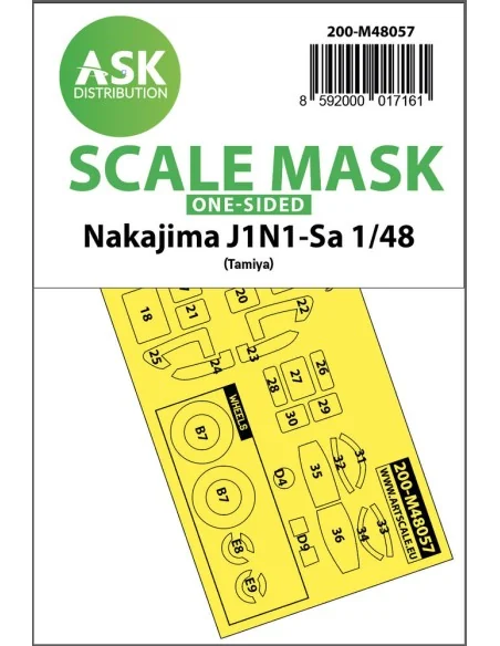 Nakajima J1N1-Sa one-sided express mask for Tamiya, 1/48 - Art Scal...