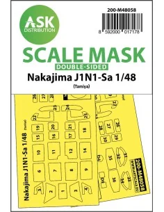 Nakajima J1N1-Sa double-sided express mask for Tamiya, 1/48 - Art S...