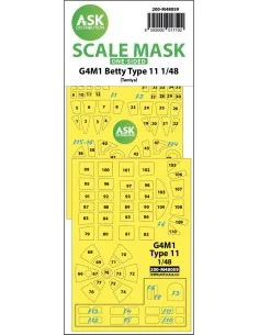 G4M1 Betty Type 11 one-sided express mask for Tamiya, 1/48 - Art Sc...