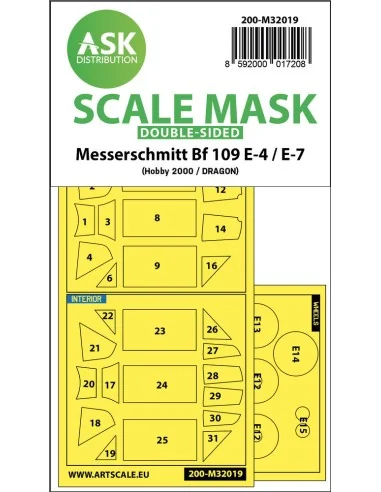 Messerschmitt Bf 109E-4 & E-7 double-sided express masks for Hobby2...