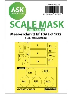 Messerschmitt Bf 109E-3 one-sided express masks, 1/32 - Art Scale K...