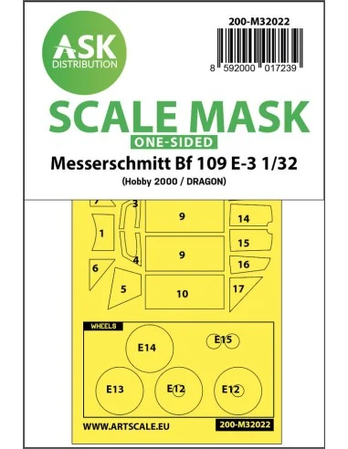 Messerschmitt Bf 109E-3 one-sided express masks, 1/32 - Art Scale K...