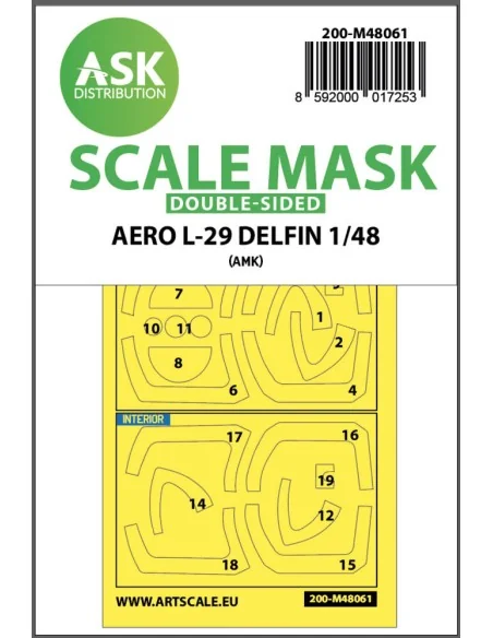 AERO L-29 DELFIN double-sided express mask for AMK, 1/48 - Art Scal...
