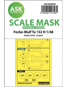 Focke-Wulf Ta 152 H double-sided express mask for Hobby2000 / Drago...