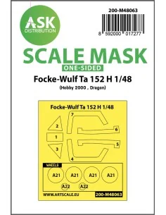 Focke-Wulf Ta 152 H one-sided express mask for Hobby2000 / Dragon, ...