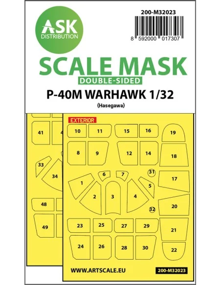 P-40M Warhawk double-sided express masks for Hasegawa / Hobby2000, ...