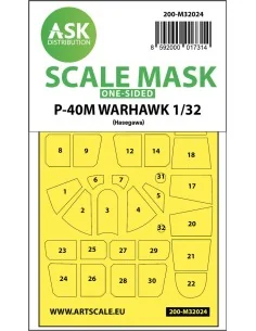 P-40M Warhawk one-sided express masks for Hasegawa, 1/32 - Art Scal...