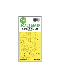 Heinkel He 2019A-7 UHU one-sided express masks for Revell, 1/32 - A...