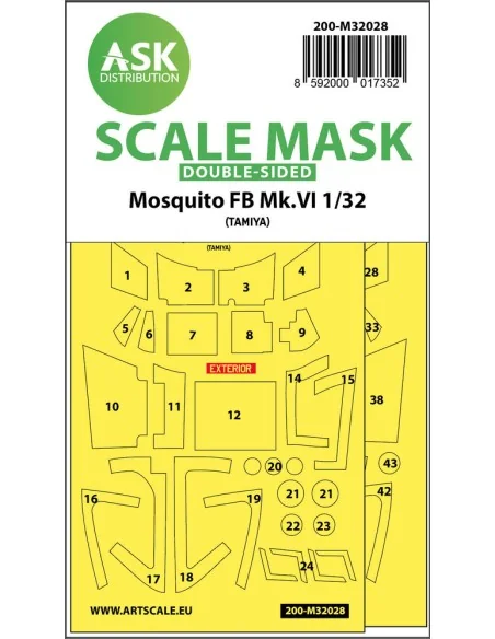 Mosquito FB Mk.VI double-sided express masks for Tamiya, 1/32 - Art...