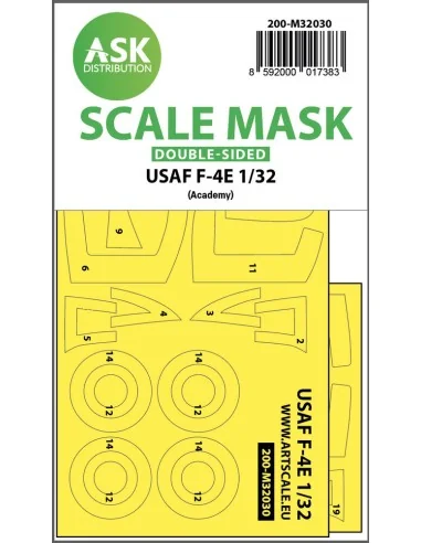USAF F-4E Phantom Viet-Nam war double-sided mask for Academy, 1/32 ...