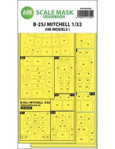 B-25J Mitchell double-sided mask for HK Models, 1/32 - Art Scale Ki...