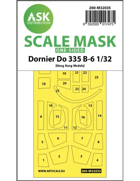 Dornier Do 335B-6 one-sided mask for HK Models, 1/32 - Art Scale Ki...