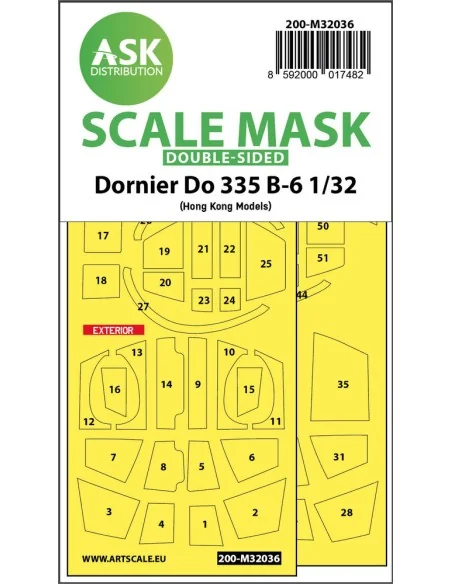 Dornier Do 335B-6 double-sided mask for HK Models, 1/32 - Art Scale...