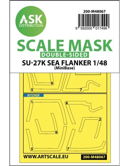 Su-27K Sea Flanker double-sided express mask for Minibase, 1/48 - A...