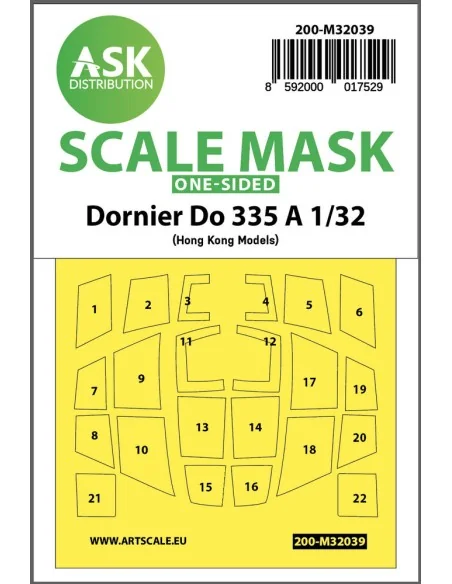 Dornier Do 335A one-sided mask for HK Models, 1/32 - Art Scale Kit ...