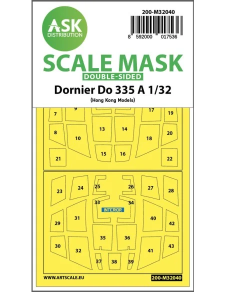 Dornier Do 335A double-sided mask for HK Models, 1/32 - Art Scale K...