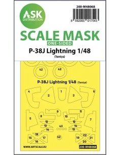 P-38J Lightning one-sided mask for Tamiya, 1/48 - Art Scale Kit 200...