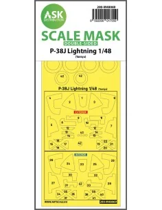 P-38J Lightning double-sided mask for Tamiya, 1/48 - Art Scale Kit ...