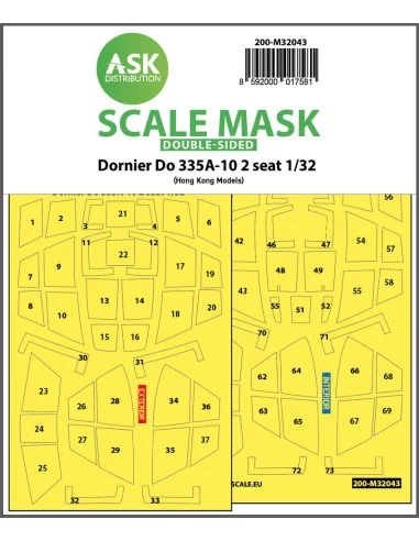 Dornier Do 335A-10 two seater double-sided mask for HK Models, 1/32...