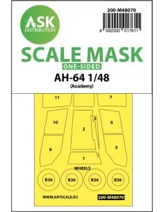 AH-64 one-sided mask for Academy, 1/48 - Art Scale Kit 200-M48070