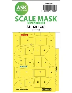AH-64 double-sided mask for Academy, 1/48 - Art Scale Kit 200-M48071