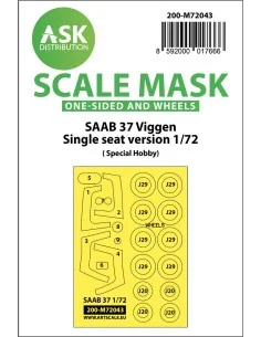 SAAB 37 Viggen single seater one-sided painting mask for Special Ho...