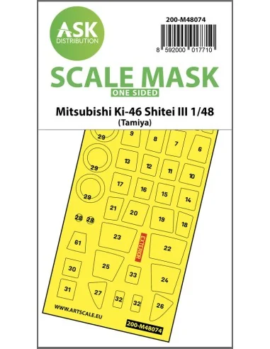 Mitsubishi Ki-46 Shitei III one-sided mask for Tamiya, 1/48 - Art S...