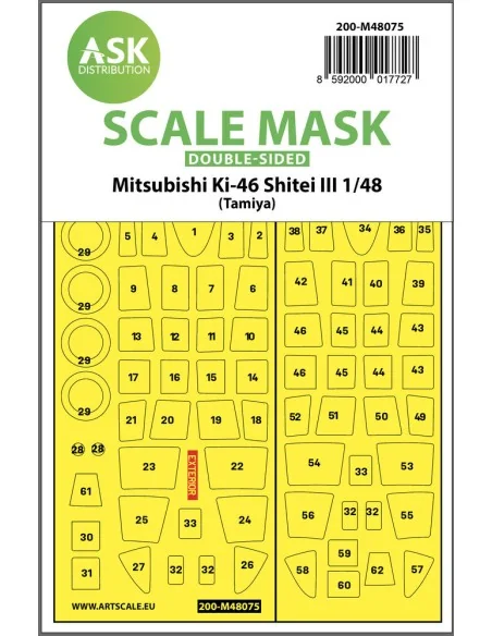 Mitsubishi Ki-46 Shitei III double-sided mask for Tamiya, 1/48 - Ar...