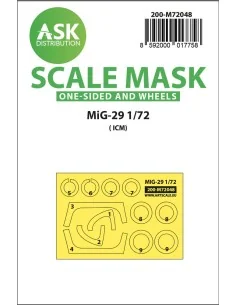 MiG-29 one-sided painting express mask for ICM, 1/72 - Art Scale Ki...