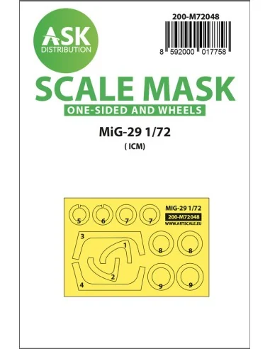 MiG-29 one-sided painting express mask for ICM, 1/72 - Art Scale Ki...