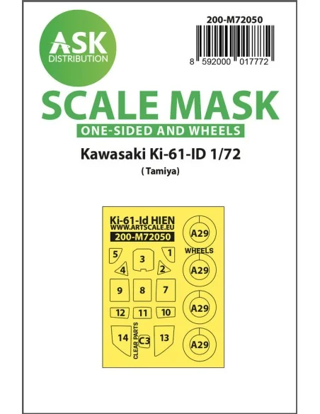 Kawasaki Ki-61-ID one-sided express mask for Tamiya, 1/72 - Art Sca...