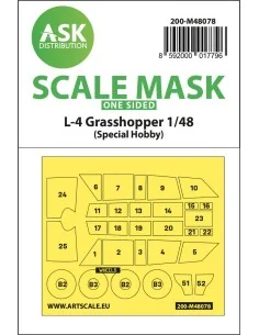 L-4 Grasshopper one-sided self-adhesive mask for Special Hobby, 1/4...