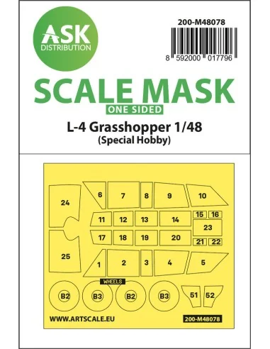L-4 Grasshopper one-sided self-adhesive mask for Special Hobby, 1/4...