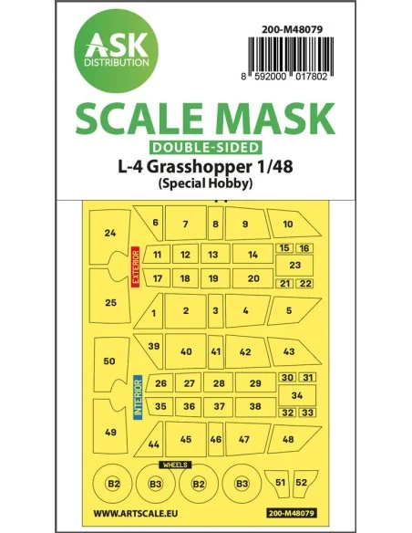 L-4 Grasshopper double-sided self-adhesive mask for Special Hobby, ...