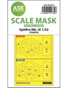 Spitfire Mk.IX double-sided masks for Tamiya, 1/32 - Art Scale Kit ...