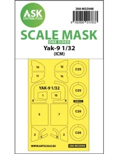 Yak-9 one-sided mask for ICM, 1/32 - Art Scale Kit 200-M32048
