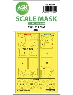 Yak-9 double-sided pre-cutted mask for ICM, 1/32 - Art Scale Kit 20...