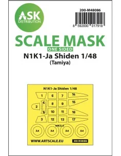 N1K1-Ja Shiden one-sided mask self-adhesive pre-cutted for Tamiya, ...