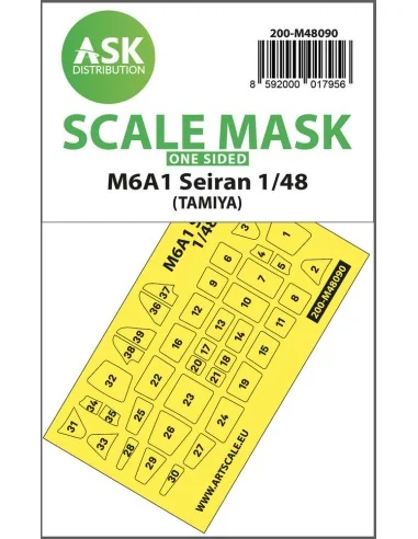 M6A1 Seiran one-sided mask self-adhesive pre-cutted for Tamiya, 1/4...