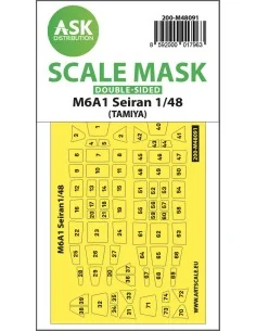 M6A1 Seiran double-sided mask self-adhesive pre-cutted for Tamiya, ...